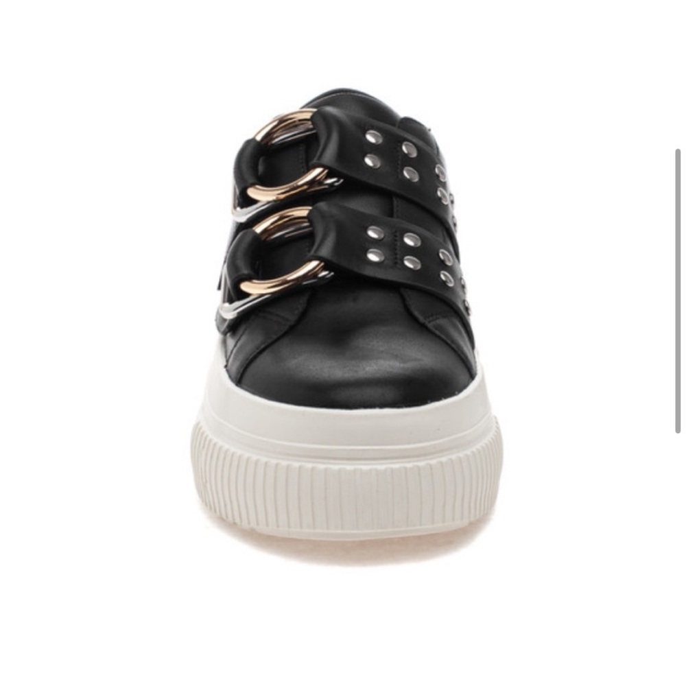 NWT J/SLIDES WALDO Black Leather Sneaker - Picture 4 of 16